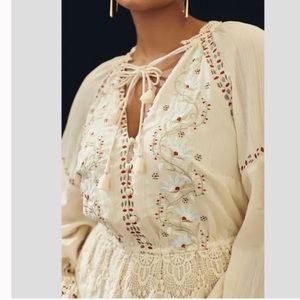 NWT ANTHROPOLOGIE 💫tunic 💫Lace Embroidered Tunic Dress 1X plus 18